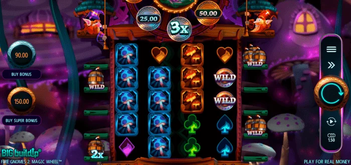 Fire Gnomes 2 Magic Wheel - главен екран на играта